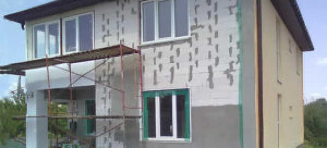Шпаклевка фасада дома из газобетона