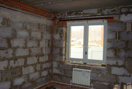Монтирование окон в газоблок 