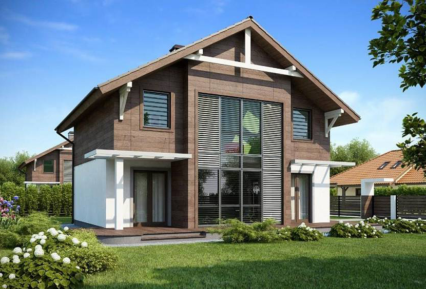 двухэтажный дом из газобетона