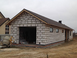 гараж из газосиликатного блока