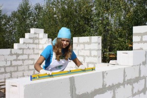 кладка газоблоков