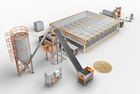 оборудования линия для производства газобетона