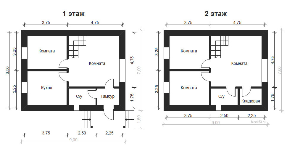 проект двухэтажного дома из газобетона