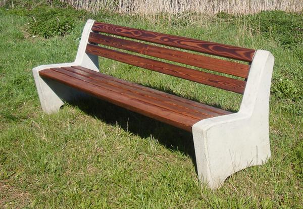 варианты скамеек с бетонными ножками